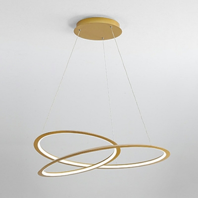 Modern Simply Chandelier 1 Light Linear Hanging Lamps for Living Room Bedroom
