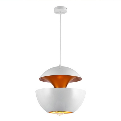 Postmodern Style Hanging Lamp Kit Global Shape Metal Hanging Light Fixtures for Bedroom