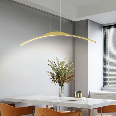 1 Light Arc Shade Hanging Light Modern Style Acrylic Pendant Light for Living Room
