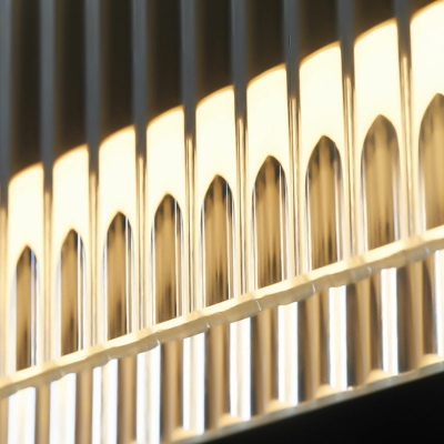 1-Light Island Ceiling Light Modern Style Rectangular Shape Glass Pendant Lighting