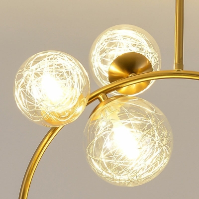 6-Light Chandelier Lighting Modern Style Goble Shape Metal Hanging Ceiling Lights