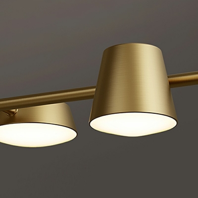 6 Lights Contemporary Geometric Lighting Chandelier Metal Cylinders ​Spotlight