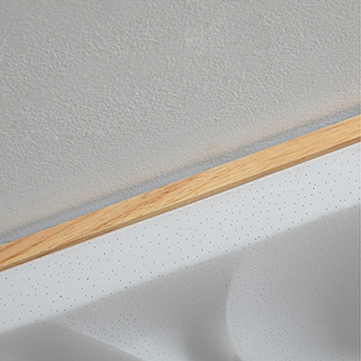Minimalist Rectangular Flush Mount Ceiling Light Fixtures Drum Wood Flushmount Lighting