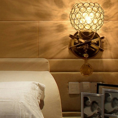 Modern Creative Crystal Wall Sconce Light for Hotel Bedroom Corridor and Restaurant