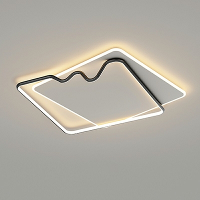 Modern Style LED Flushmount Light Nordic Style Metal Acrylic Neutral Light Celling Light for Living Room