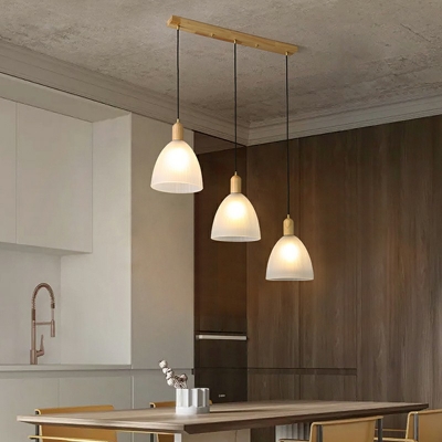 Modern Style LED Pendant Light 3 Lights Nordic Style Minimalism Glass Hanging Light for Dinning Room