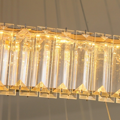 Modern Style LED Pendant Light Nordic Style Metal Crystal Chandelier Light for Living Room