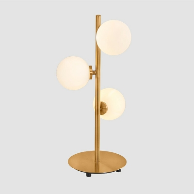 Modernism Nights and Lamp 3 Head White Glass Material Table Light for Bedroom