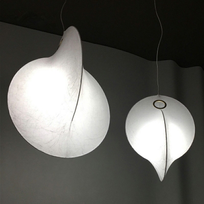 White Cocoon 1 Light Modern Minimalism Hanging Pendant Light Contemporary Creative Down Lighting for Living Room