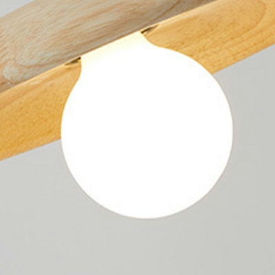Contemporary Down Lighting Pendant Wood Hanging Pendant Light for Living Room Bedroom