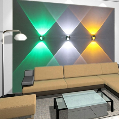 Creative Decorative Ambient Wall Sconce RGB Colored Light for Hotel KTV and Bar