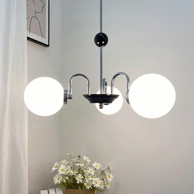 Modern Style LED Chandelier Light 3 Lights Nordic Style Metal Glass Pendant Light for Kitchen