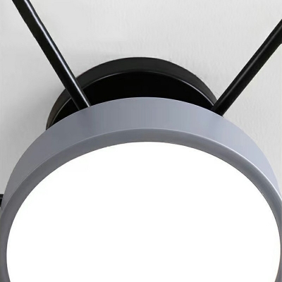 Modern Style LED Chandelier Light 5 Lights Nordic Style Macaron Metal Acrylic Pendant Light for Living Room