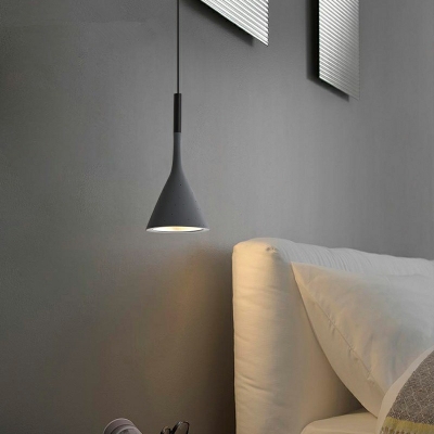 1 Light Cone Shade Hanging Light Modern Style Resin Pendant Light for Dining Room
