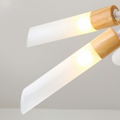 24 Lights Dispersed Shade Hanging Light Modern Style Glass Pendant Light for Dining Room