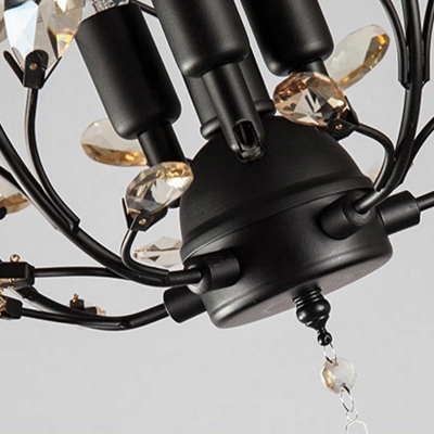 3-Light Pendant Chandelier Modern Style Swooping Arm Shape Metal Hanging Ceiling Lights
