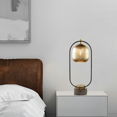 Contemporary Table Light 1 Light Glass Nights and Lamp for Bedroom
