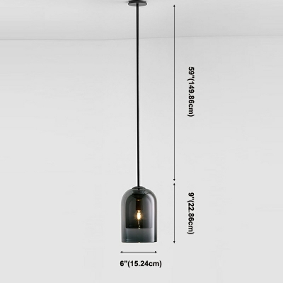 Modern Simple Drop Pendant Glass Hanging Light Fixtures for Bedroom Living Room