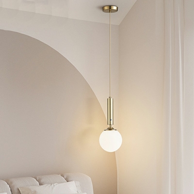 Nordic Style LED Pendant Light Modern Style Minimalism Metal Glass Hanging Light for Bedside