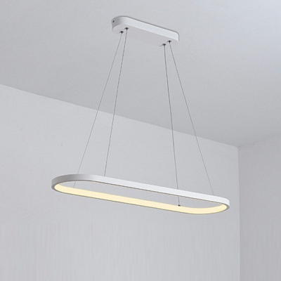 Single Ring Shade Hanging Ceiling Light Contemporary Metal Pendant Lighting