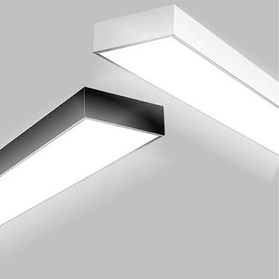 1 Light Rectangle Shade Hanging Light Modern Style Metal Pendant Light for Living Room