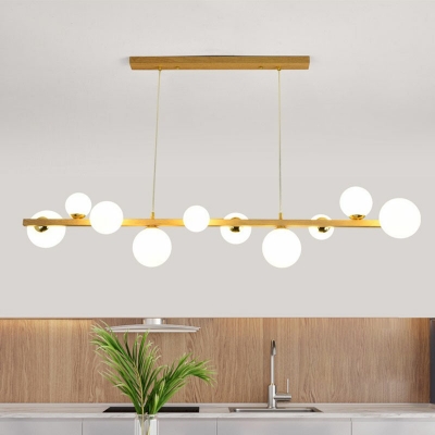 10-Light Island Lighting Ideas Modern Style Round Shape Metal Ceiling Pendant Light