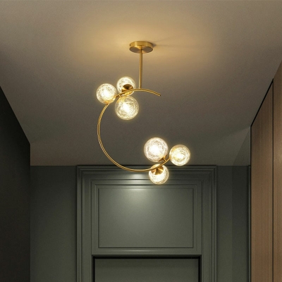 6-Light Chandelier Lighting Modern Style Goble Shape Metal Hanging Ceiling Lights