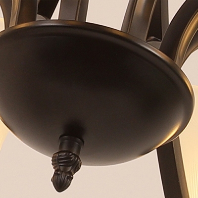 6 Light Modern Chandelier Pendant Light Metal Elegant Living Room Hanging Ceiling Light