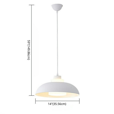 Macaron 1 Light Nordic Style Ceiling Light Fixtures Modern Dome Hanging Lighting for Living Room