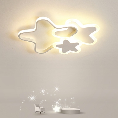 Modern Star Flush Ceiling Lights Metal and Acrylic Flush Mount Ceiling Light Fixtures