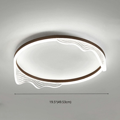 Modern Style Ceiling Lamp Ring Shape Ceiling Fixture for Bedroom Dining Room