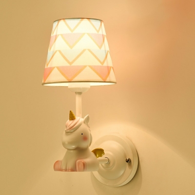 Children's Room Sconce Light Fixtures Cartoon Style 1 Light Wall Mounted Lighting for Bedroom