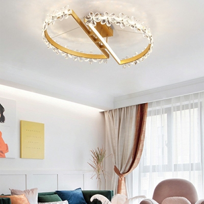 Modern Ceiling Light Fixtures Crystal Material Ceiling Lighting for Bedroom Living Room