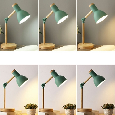 1-Light Table Light Modern Style Conical Shape Metal Night Table Lamps