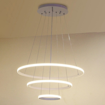 3 Tier Minimalism Chandelier Lighting Fixtures LED Lights Modern Hanging Chandelier for Living Room