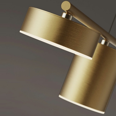 4 Lights Contemporary Geometric Lighting Chandelier Metal Cylinders ​Spotlight