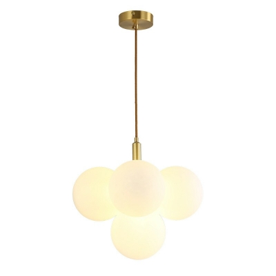 American Style Chandelier 5 Head Glass Ceiling Chandelier for Cafe Living Room