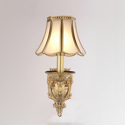 Brass Sconce Light Fixtures American Vintage 1 Light Traditional Bathroom Surface Wall Sconce