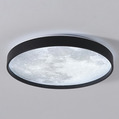 Contemporary Drum Flush Mount Light Fixtures Metal and Acrylic Led Flush Ceiling Lights
