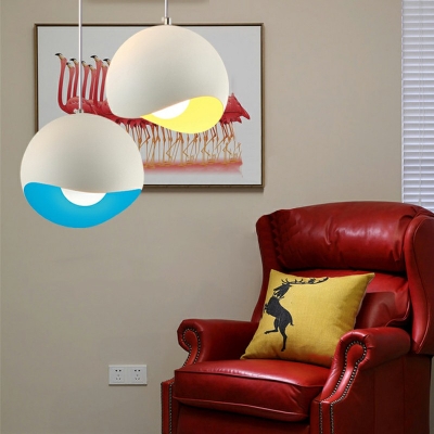 Contemporary Eggshell Hanging Ceiling Light Almuinum Suspension Pendant Light