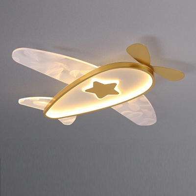 Creative Airplane Flush Mount Ceiling Light Fixture Acrylic Flush Mount Chandelier