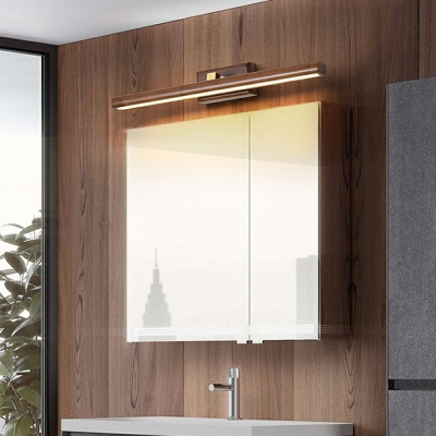 Japanese Style LED Wall Sconce Light Modern Style Wood Vanity Light for Dressing Table Bathroom