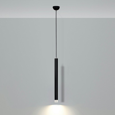 Modern Drop Pendant Black Color 1 Light Pendant Light for Bedroom Living Room