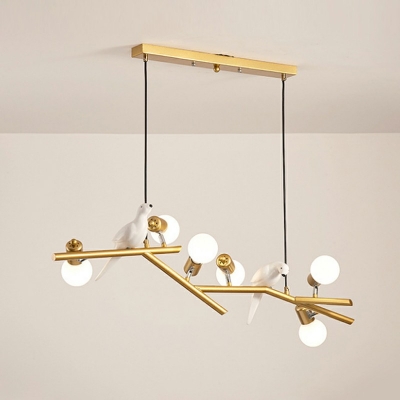 Nordic Creative Decorative Linear Chandelier for Bar Restaurant and Hallway