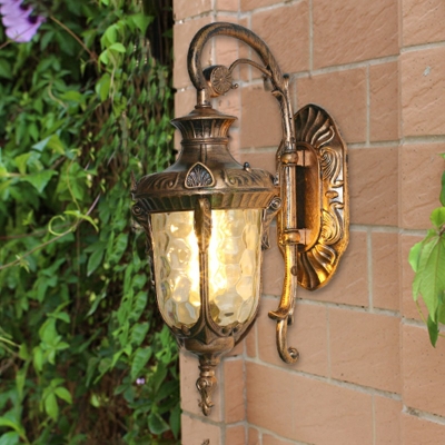 Nordic Style LED Wall Sconce Light Modern Style Metal Glass Wall Light for Bedside Courtyard