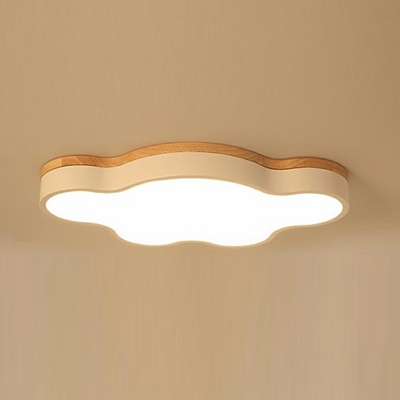 1-Light Flush Mount Lamp Modern Style Cloud Shape Metal Ceiling Mounted Light
