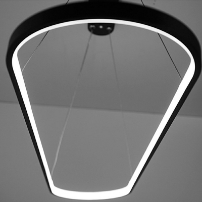 1 Light Oval Shade Hanging Light Modern Style Acrylic Pendant Light for Dining Room