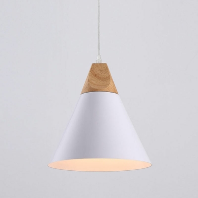 1-Light Suspension Pendant Modern Style Cone Shape Metal Hanging Ceiling Light