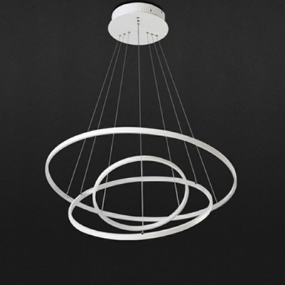 3-Light Hanging Ceiling Lights Modern Style 3-Tier Shape Metal Pendant Chandelier