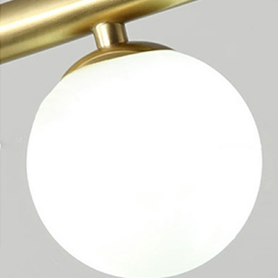 3-Light Island Chandelier Vintage Style Globe Shape Metal Hanging Light Fixtures